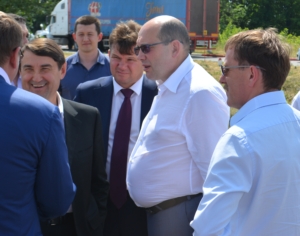 На торжественном открытии строительства обхода Новая Усмань - Рогачевка на М-4 "Дон"